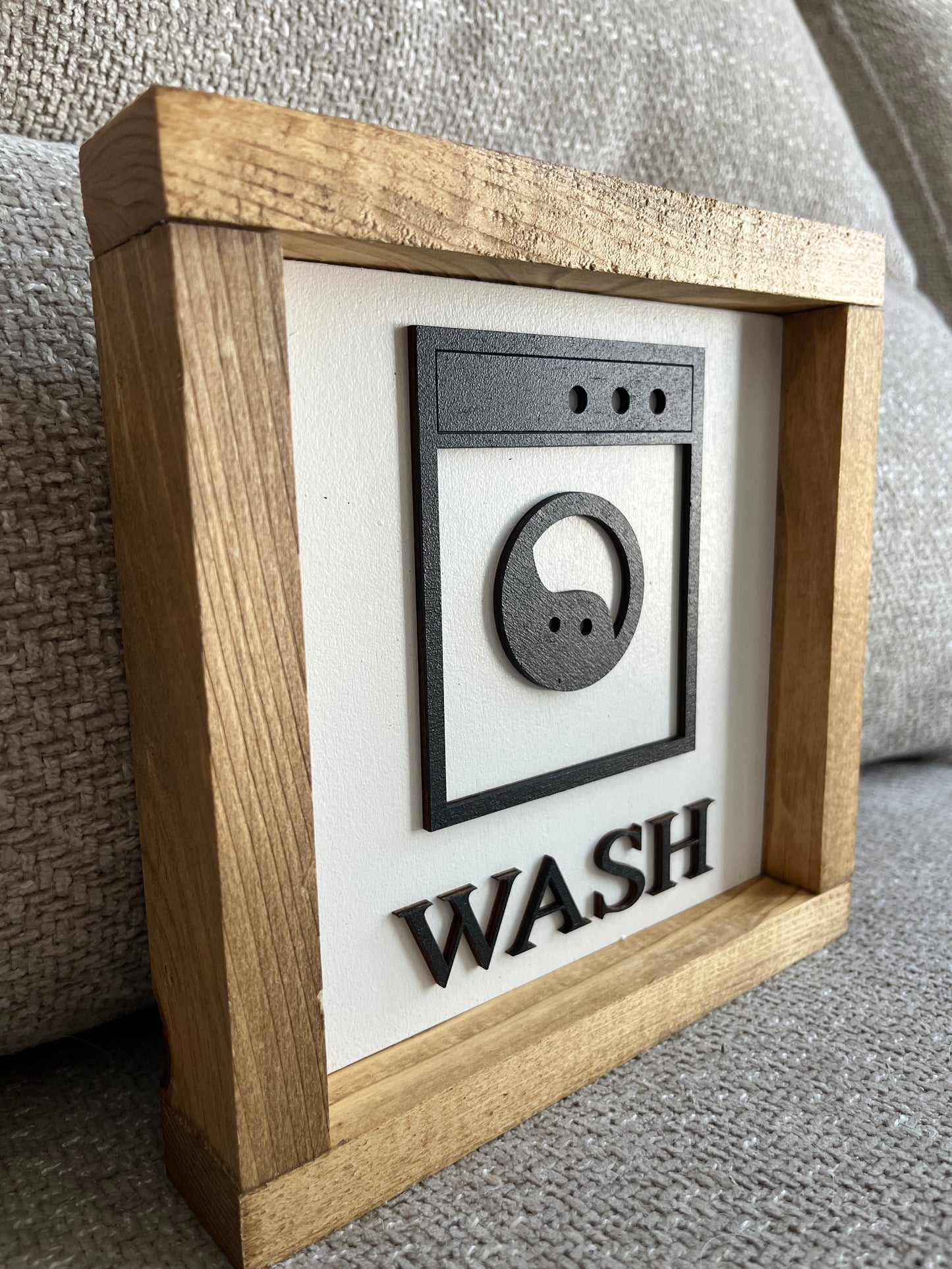 Wash 3D laundry sign