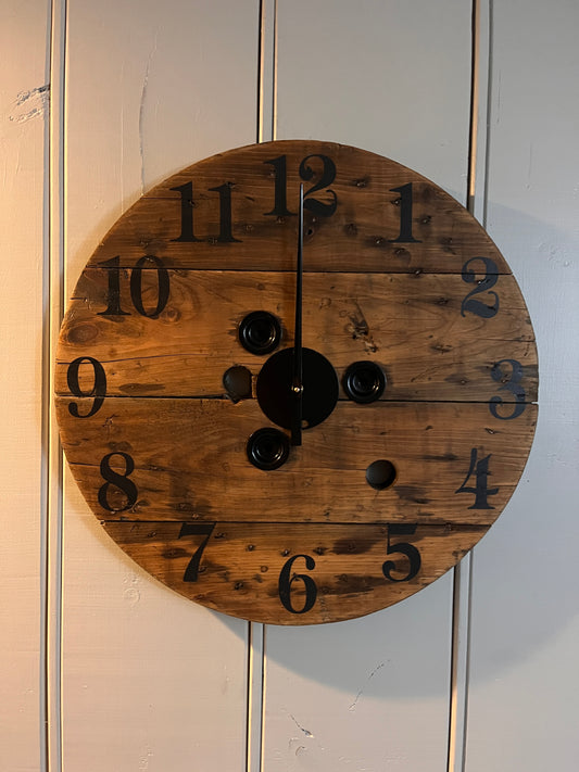 23.5" Spool Clock -Special Walnut
