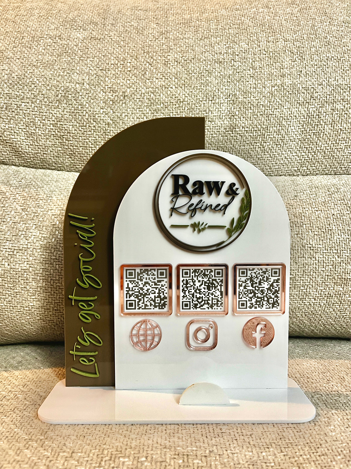 Custom Acrylic social Media Sign