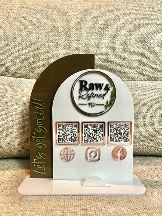 Custom Acrylic social Media Sign