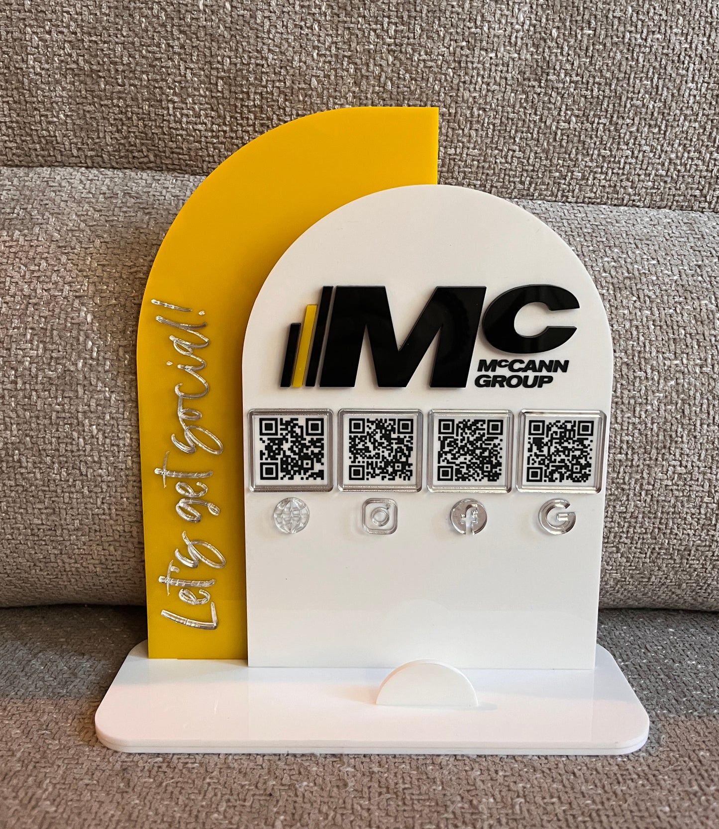 Custom Acrylic social Media Sign