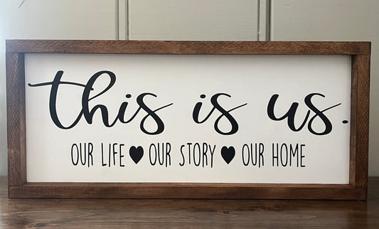 This is us. our life. our story. our home 21.5"