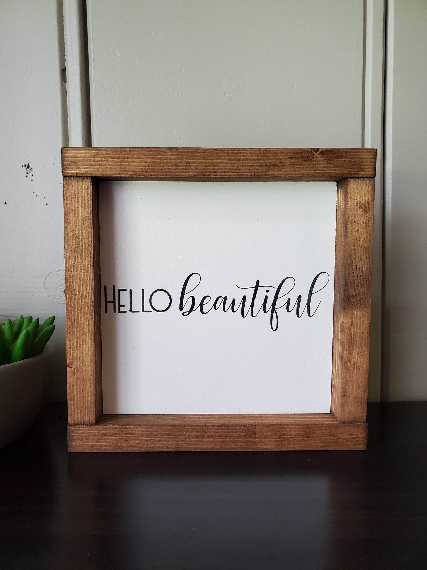 Hello Beautiful -Bathroom sign