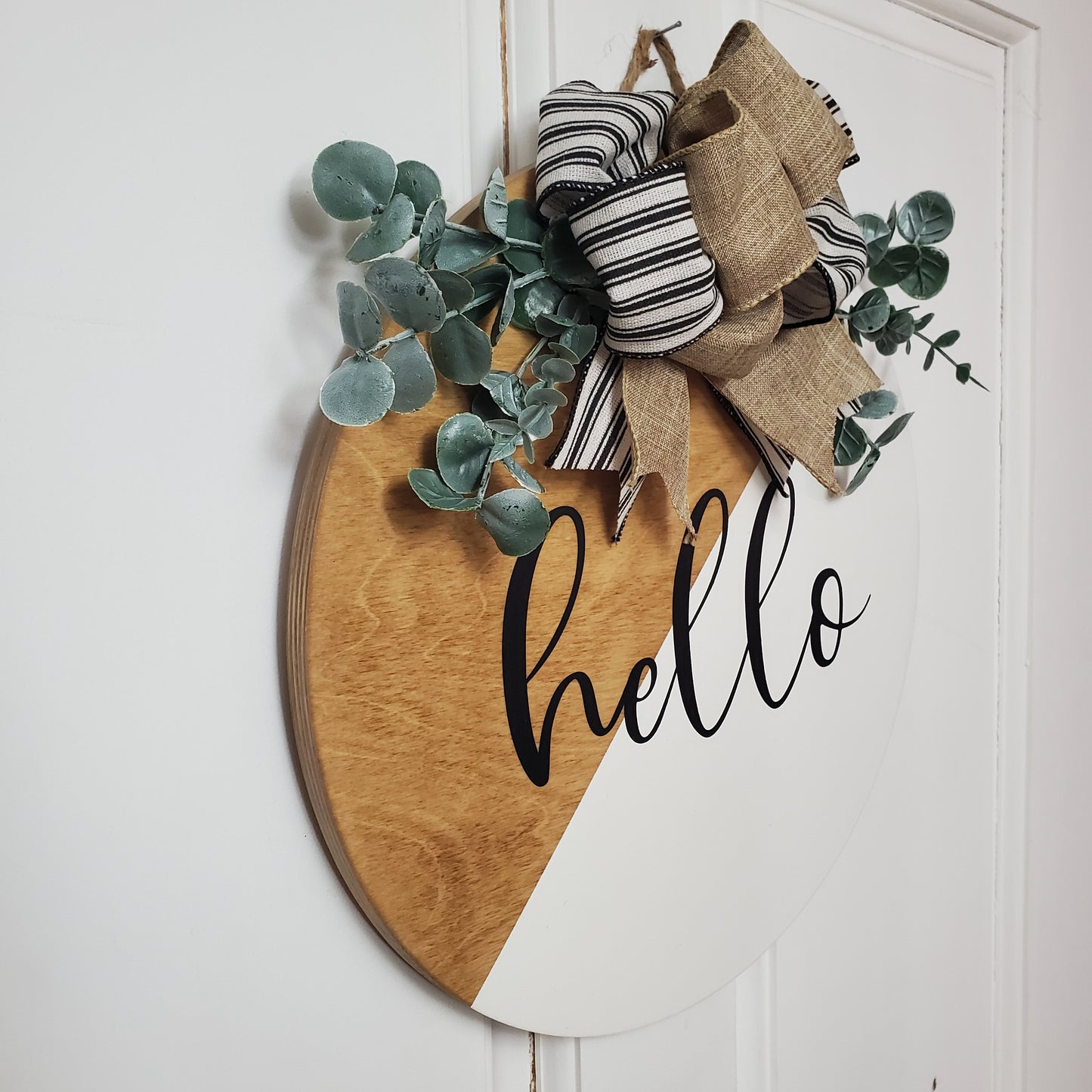 14" Hello door hanger