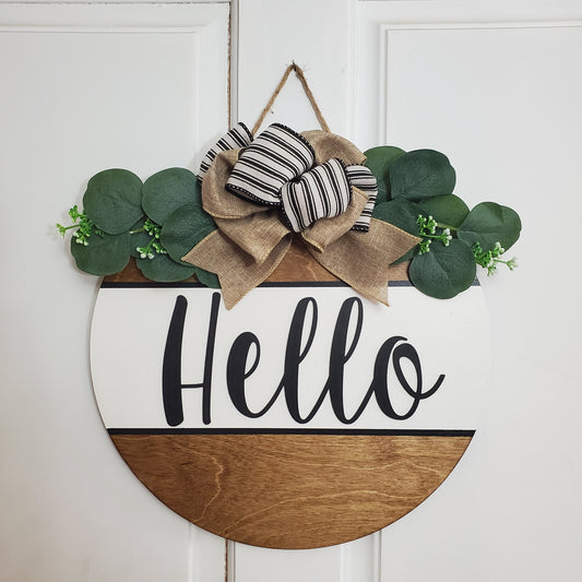14" 3D Hello door sign -provincial