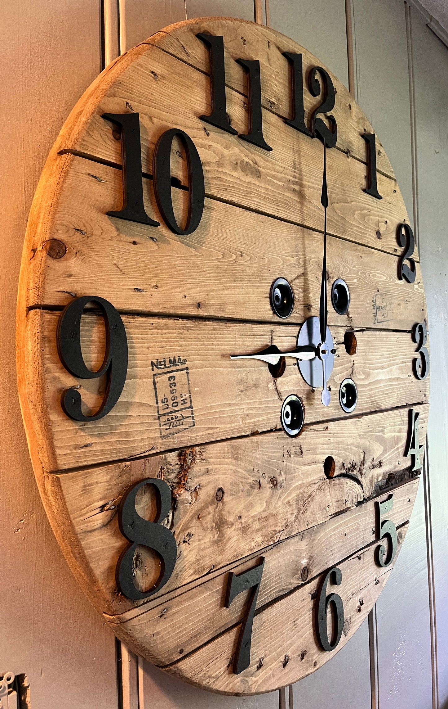 35" 3D Indoor Spool Clock - Special Walnut