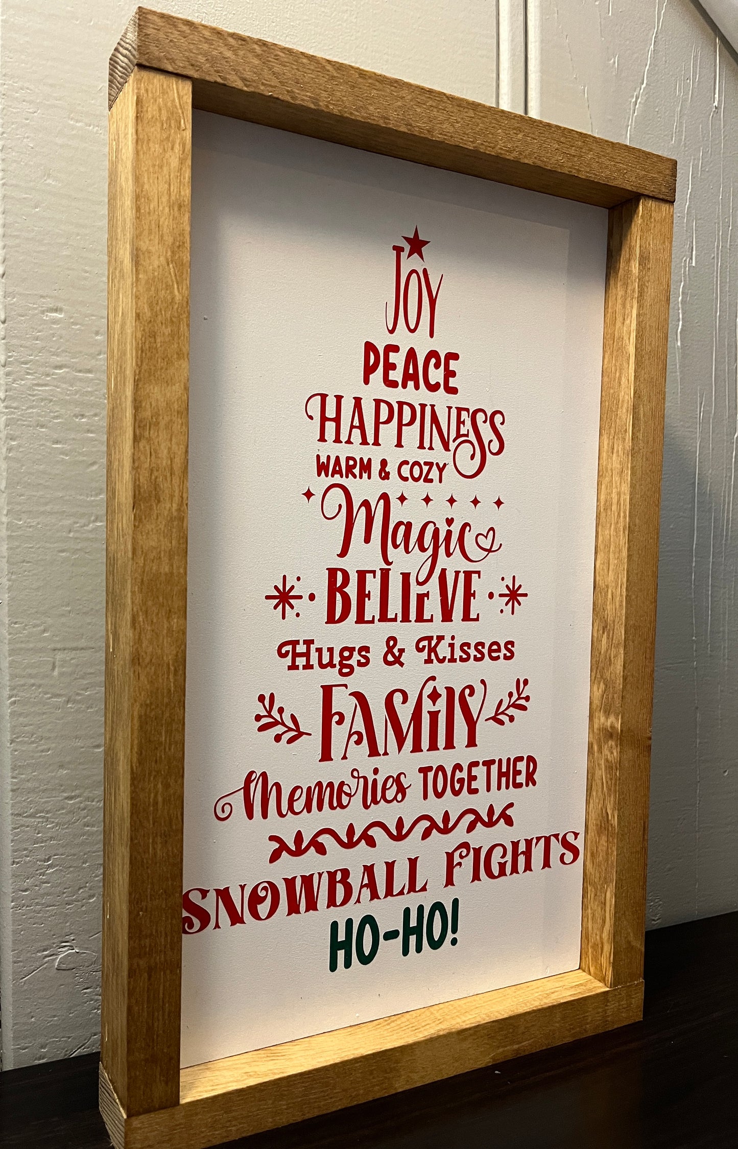 Christmas word tree