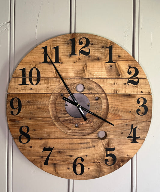 23" Spool Clock -Special Walnut