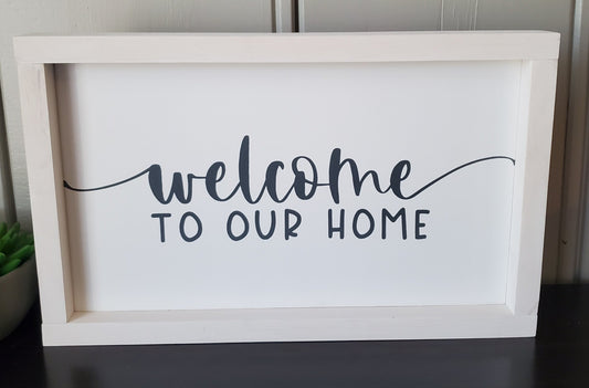 Welcome to our home -white washed