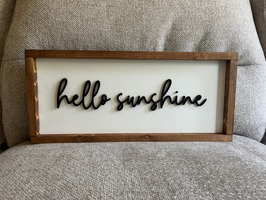 Hello Sunshine - 3D lettering