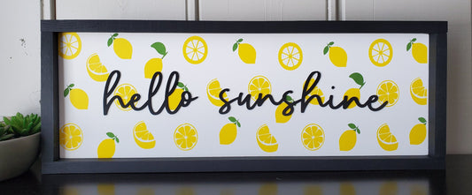 **Custom order sign*** Hello Sunshine. 3D laser cut letters