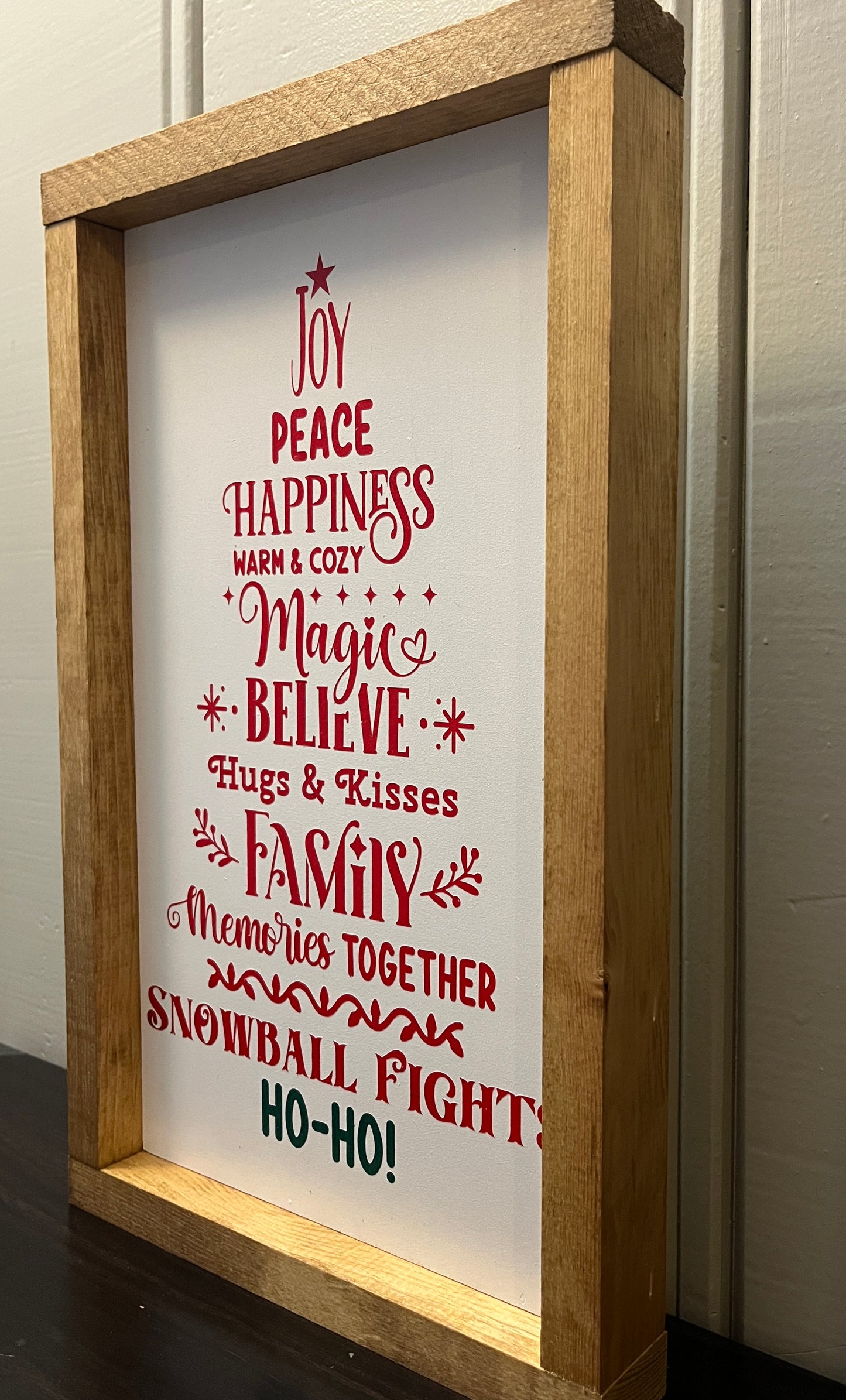 Christmas word tree