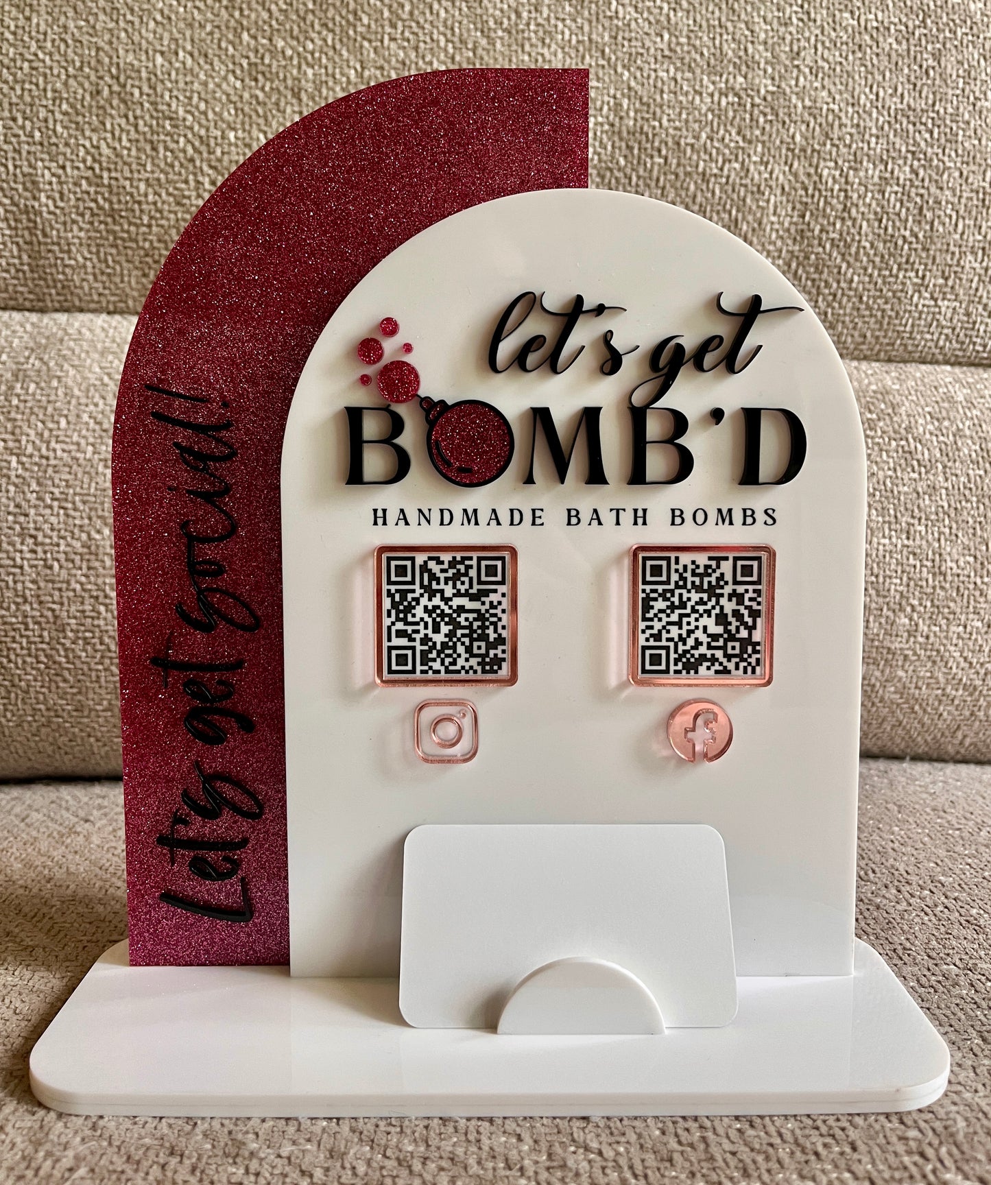 Custom Acrylic social Media Sign