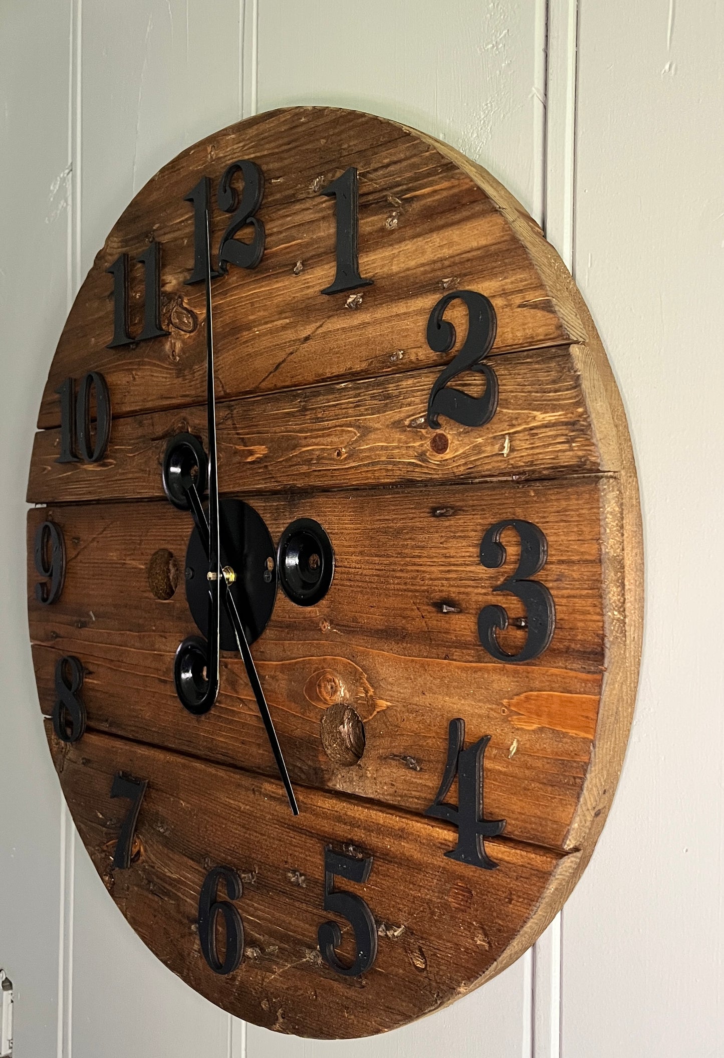 23" 3D Spool Clock -Early American