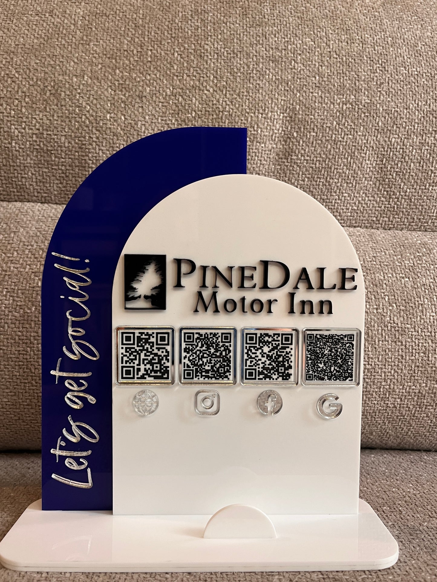 Custom Acrylic social Media Sign