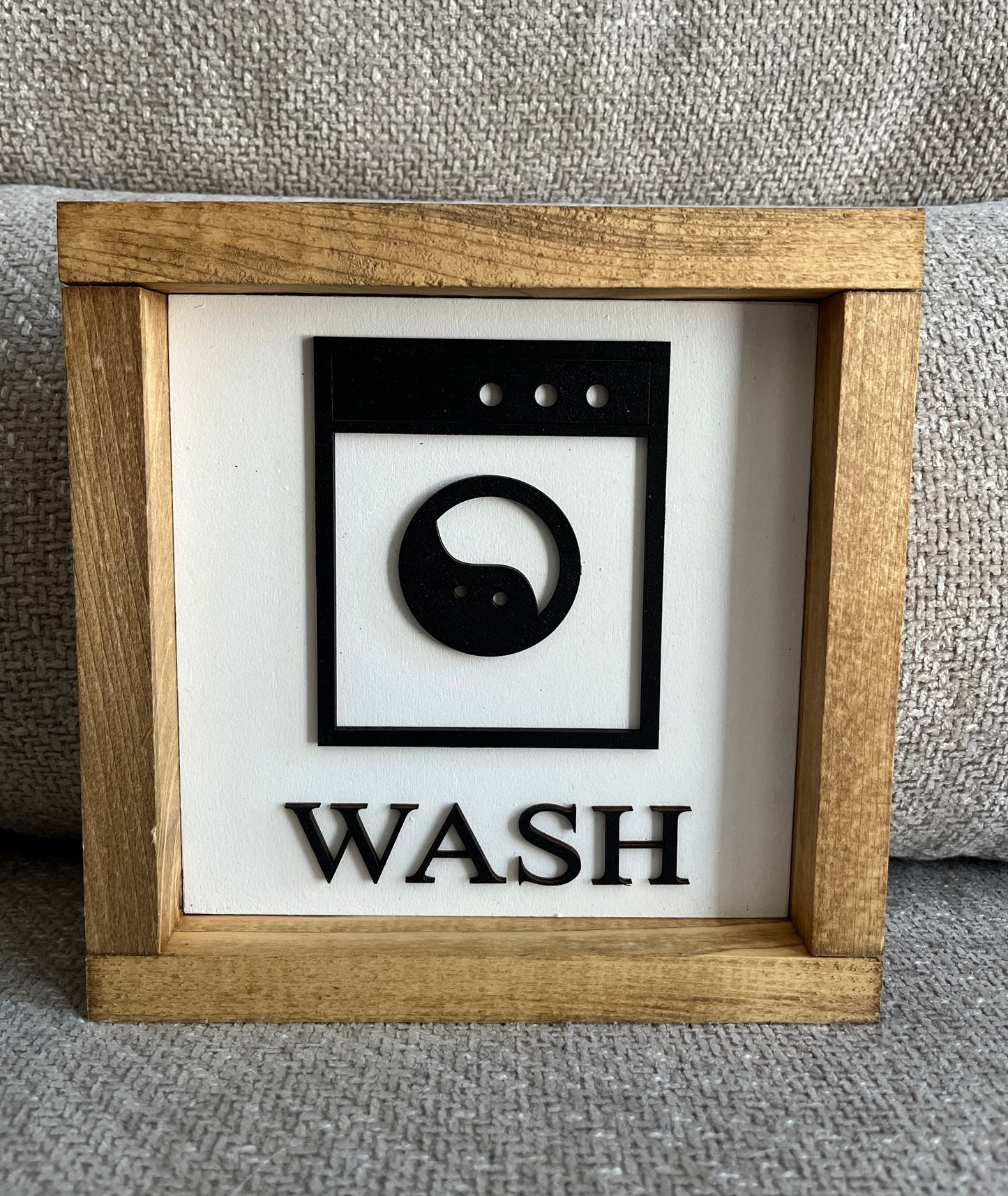 Wash 3D laundry sign
