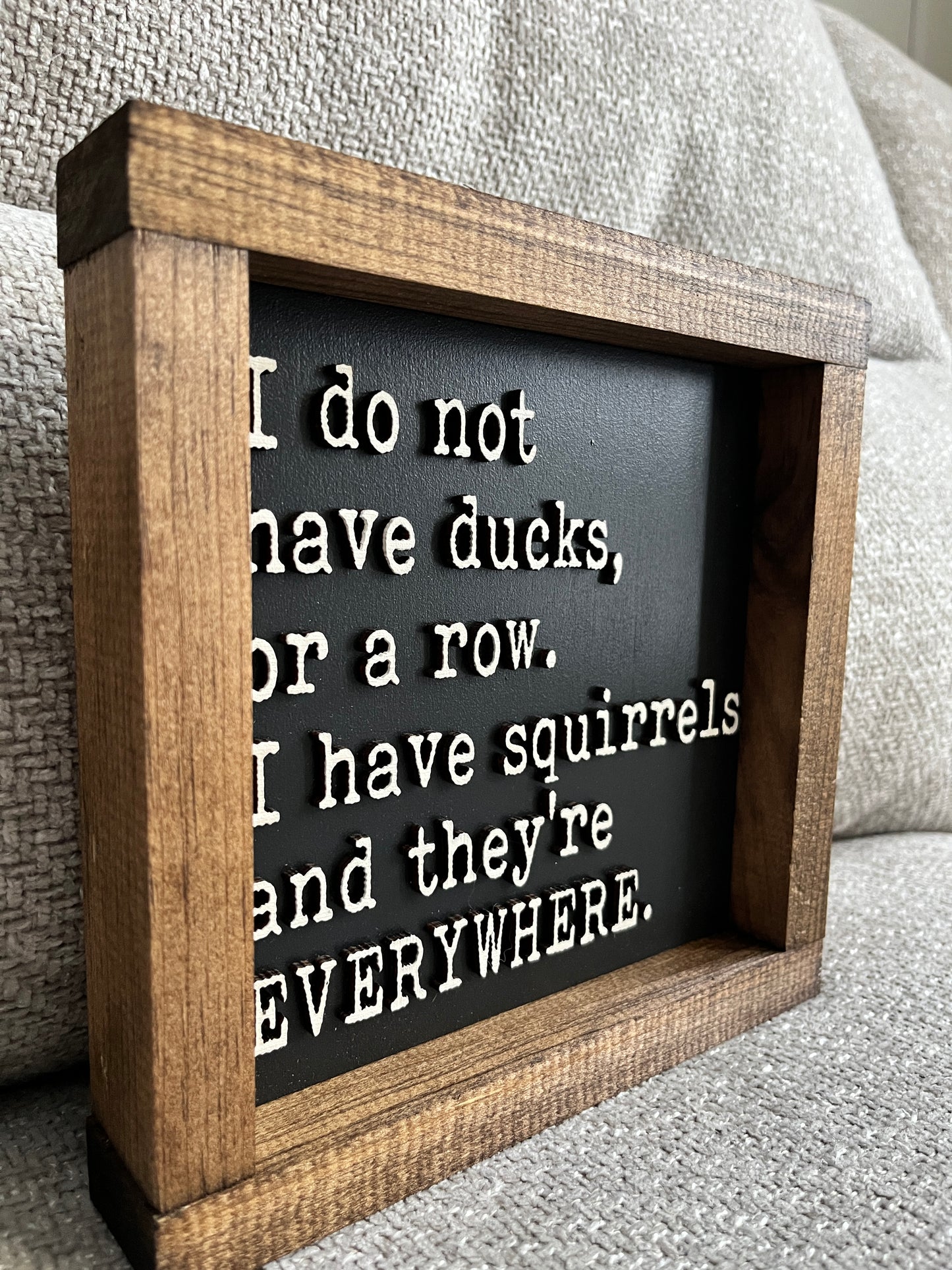 3D Squirrels Everywhere...8" - Black