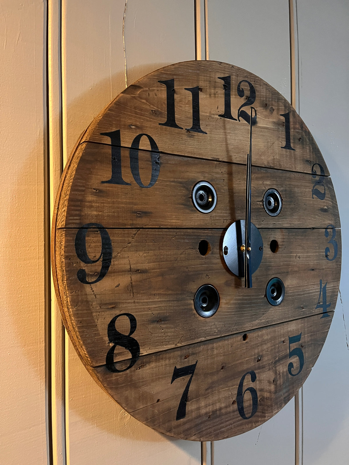 25.5" Outdoor Spool Clock - Special walnut