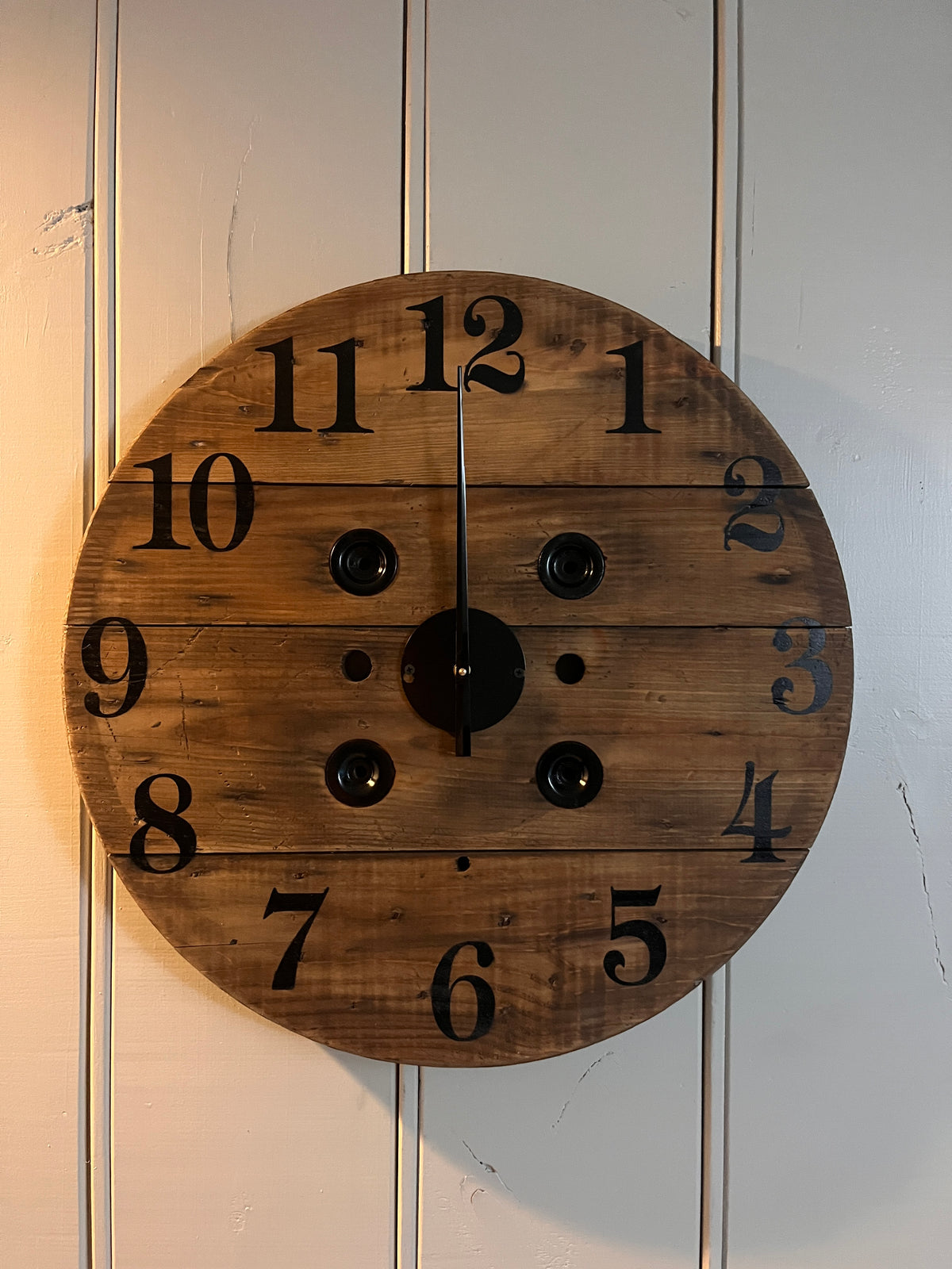 25.5" Outdoor Spool Clock - Special walnut