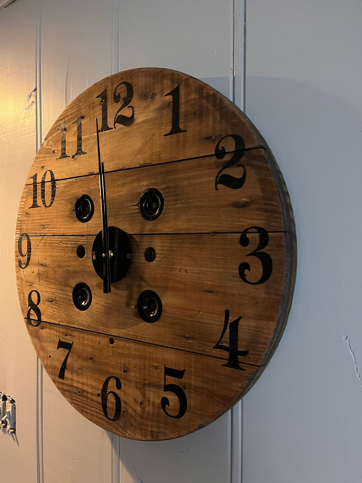 25.5" Outdoor Spool Clock - Special walnut