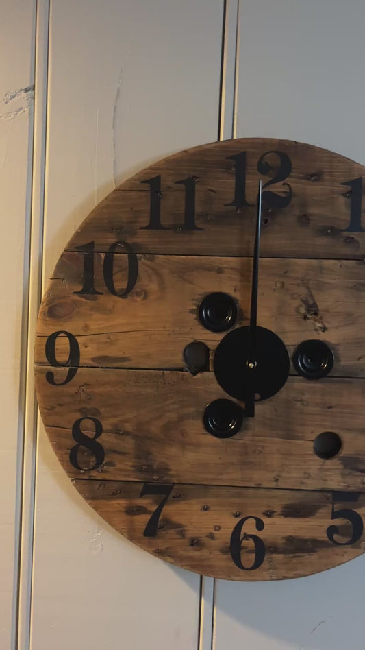 23.5" Spool Clock -Special Walnut